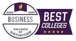 College of Distinction Best Colleges for Business badge