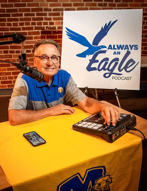 Rick Hesterberg in Always An Eagle Podcast Studio