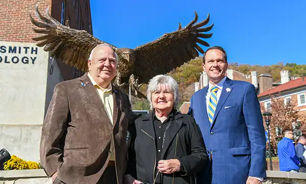 Ron and Diane Cartee with MSU President Jay Morgan