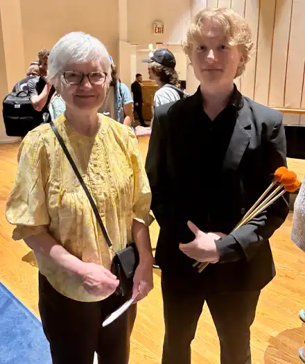 Linda Gallaher with Hayden Osbourne